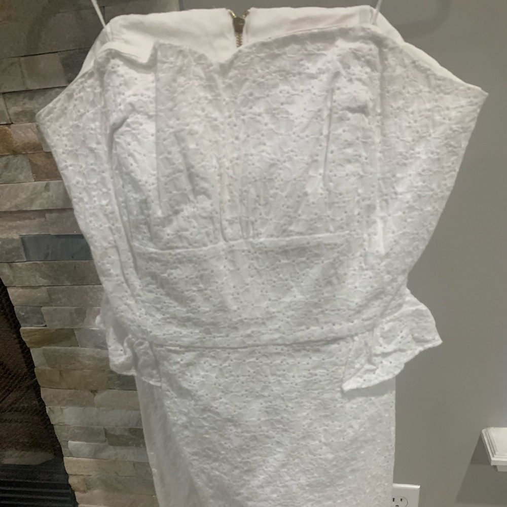 Lilly Pulitzer white peplum, size 8